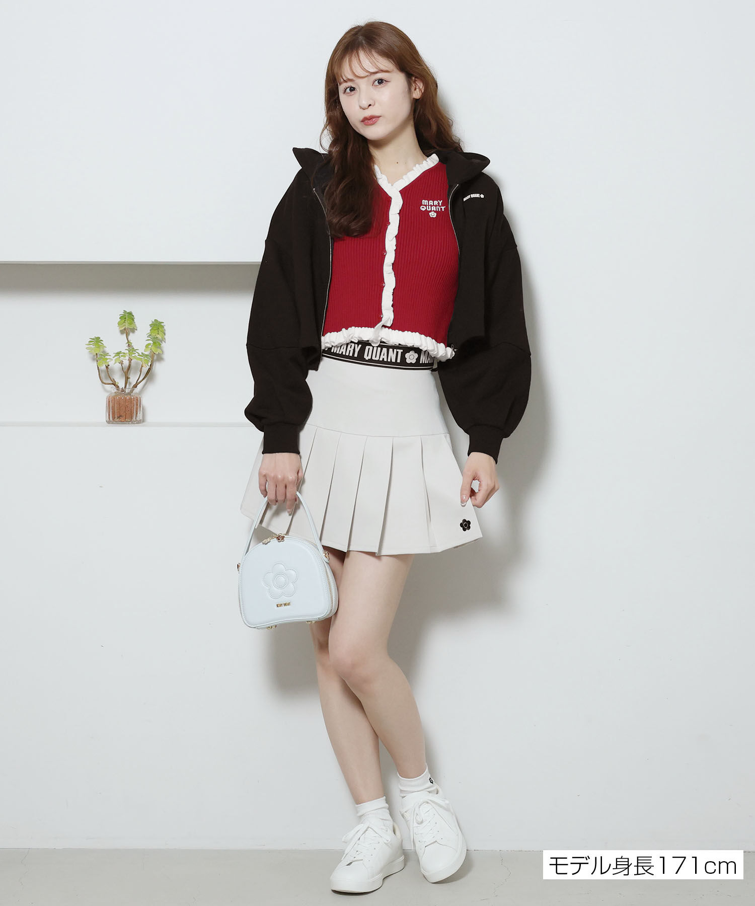 MARY QUANT「リブフリル カーディガン」|カーディガン|
