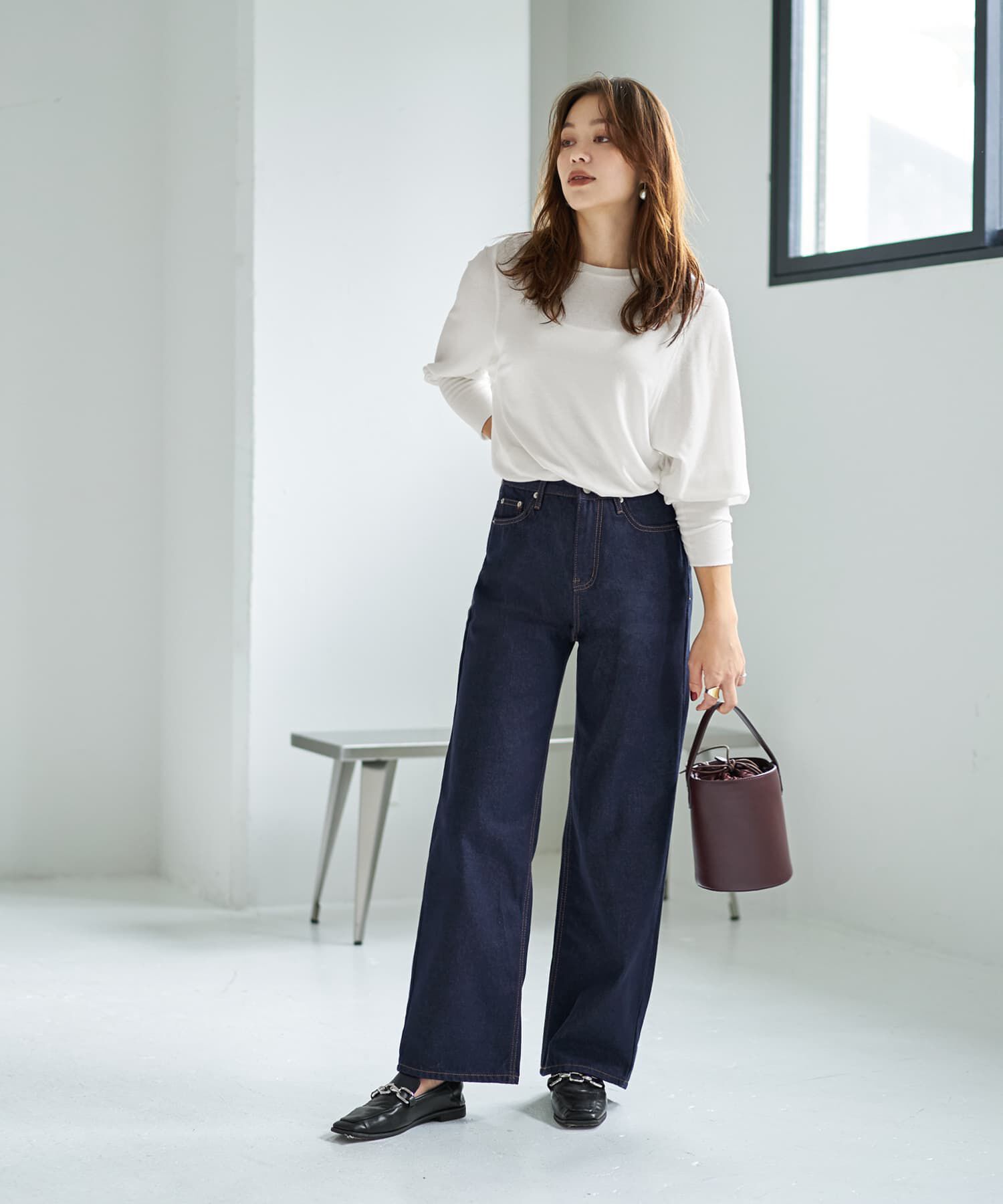 STYLE DELI「ネイビーボーイズストレートデニム」|デニム|