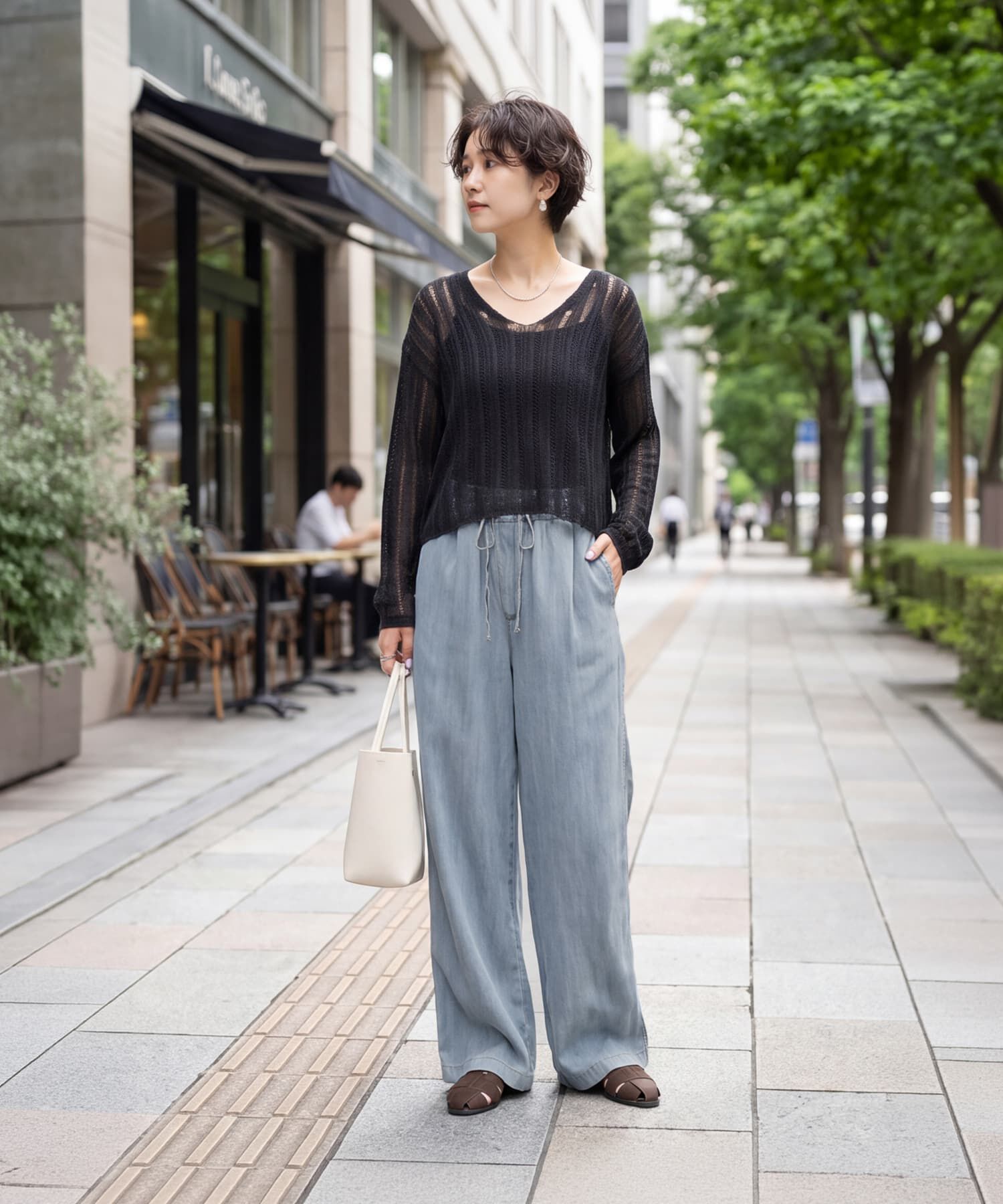 STYLE DELI「涼しいテンセルデニム風ギャザーパンツ」|その他|
