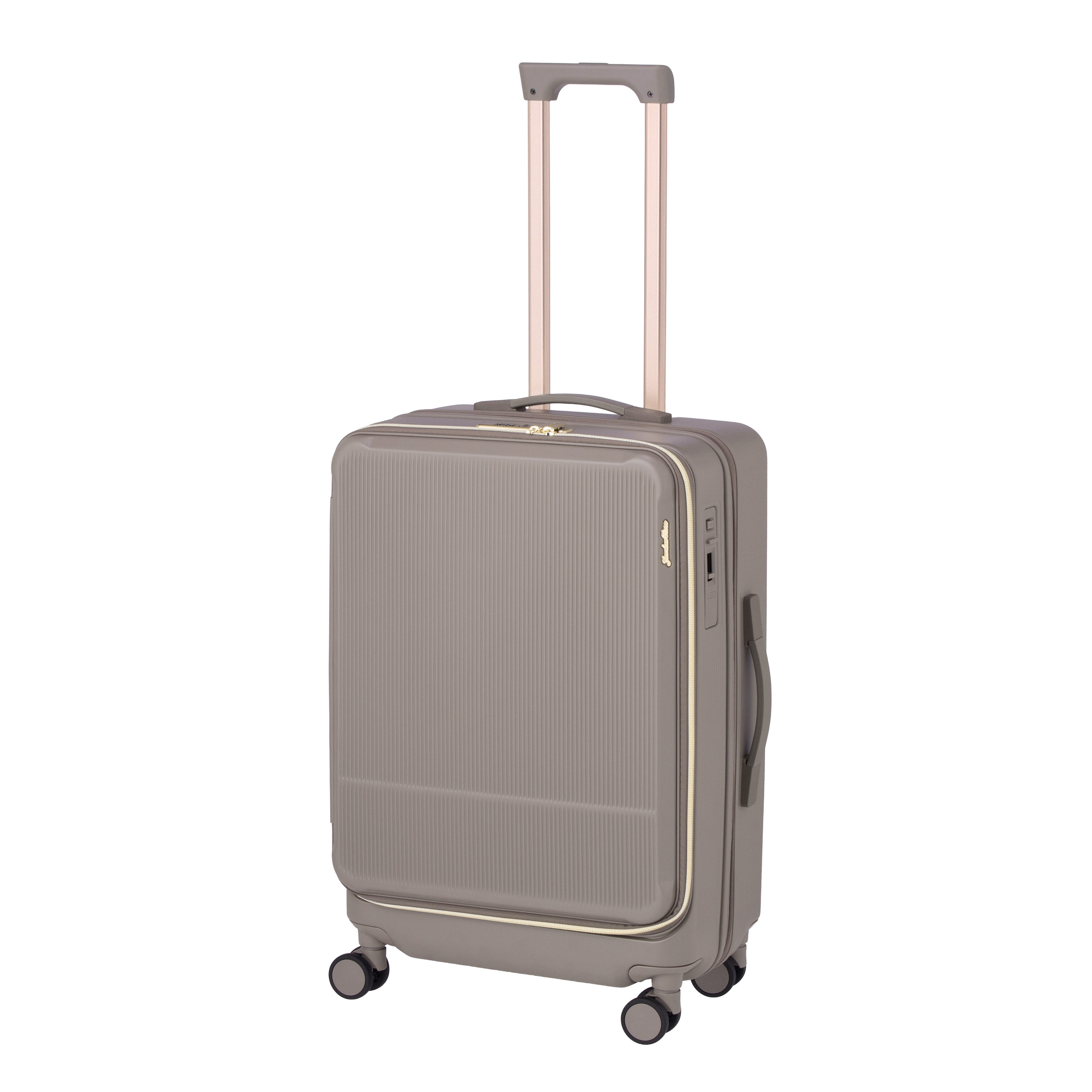 Jewelna Rose「Jewelna Rose エルダートローリー カップホルダー付 51/63リットル 05402」|キャリーケース|グレージュ