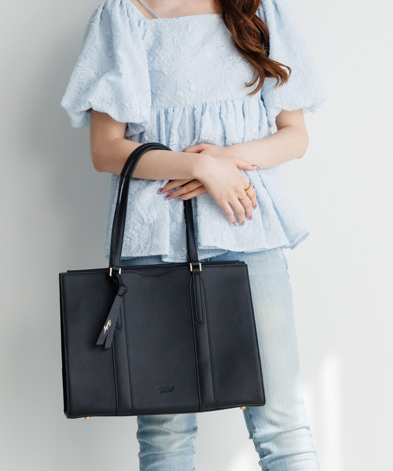 Jewelna Rose「Jewelna Rose フィンリー レザートート A4/13.3インチPC収納 65591」|トートバッグ|ブラック