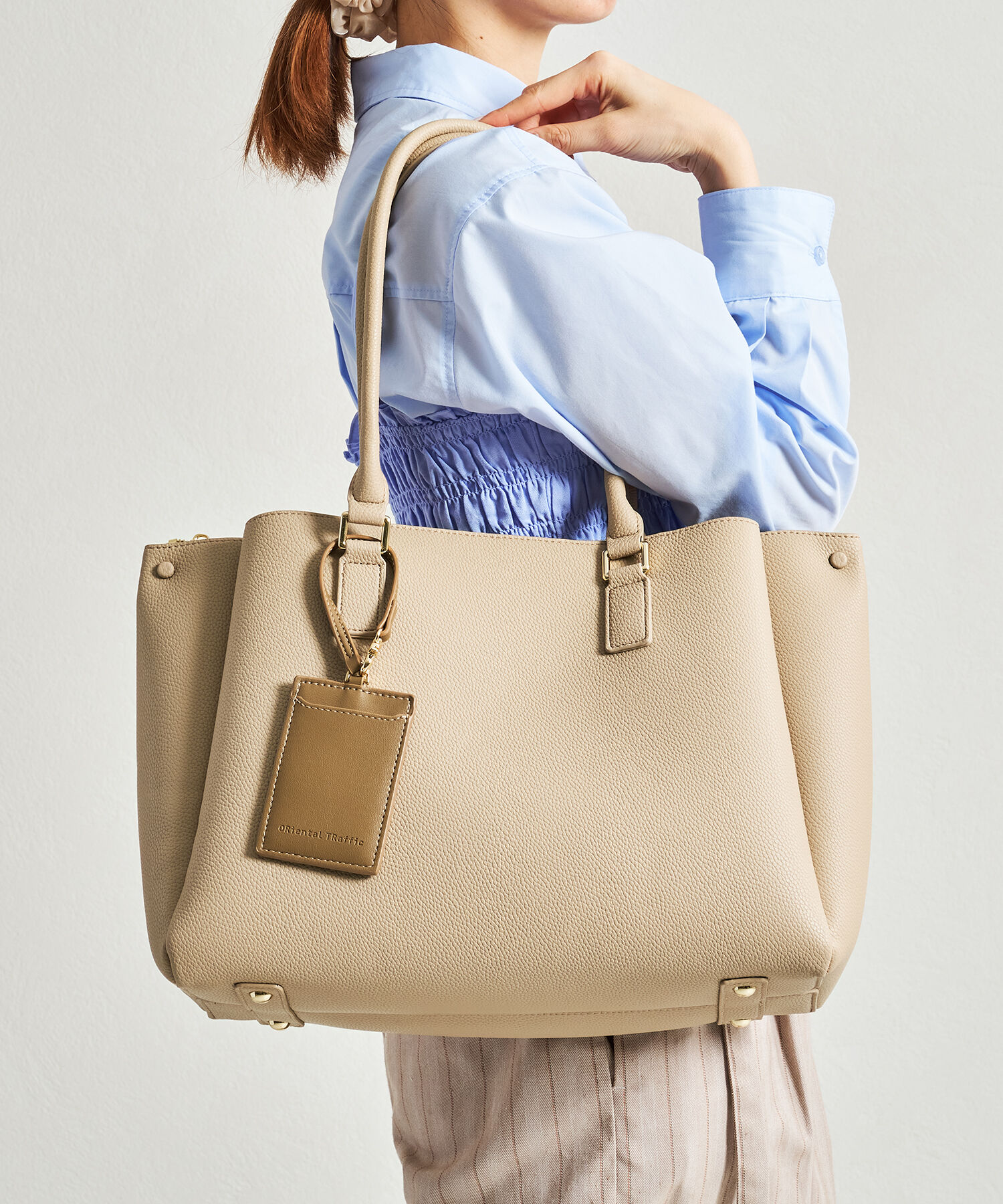 ORiental TRaffic「【BAG】A4 横長 トートバッグ /BA-220 通勤 通学 オフィスカジュアル 人気 トレンド 売れてる」|トートバッグ|