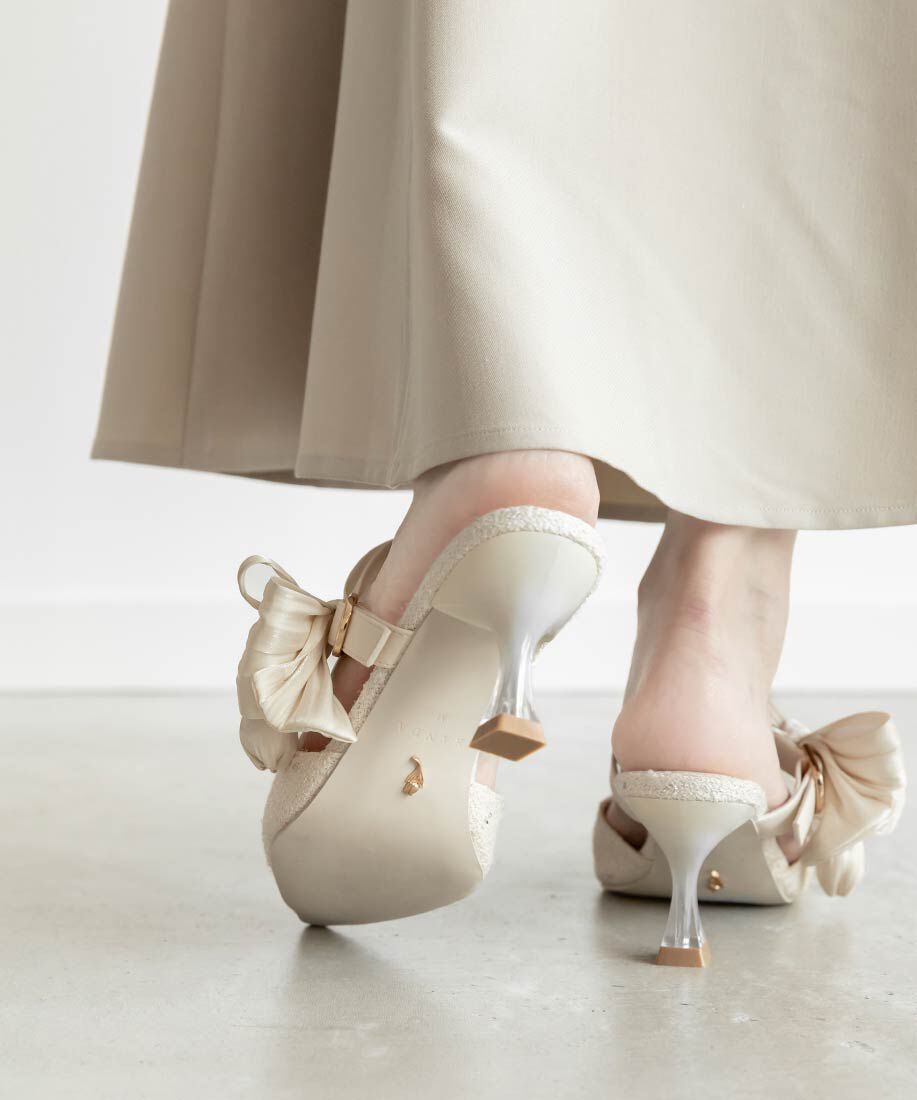  「【Tulip Collection】2WAY チューリップリボンミュールパンプス」|パンプス|