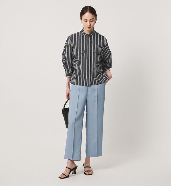 UNITED ARROWS「スラブ リボン テーパードパンツ」|スラックス|