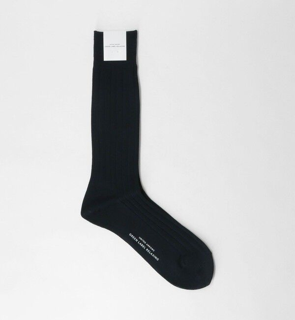UNITED ARROWS green label relaxing「シルケット リブ ソックス」|ソックス|NAVY