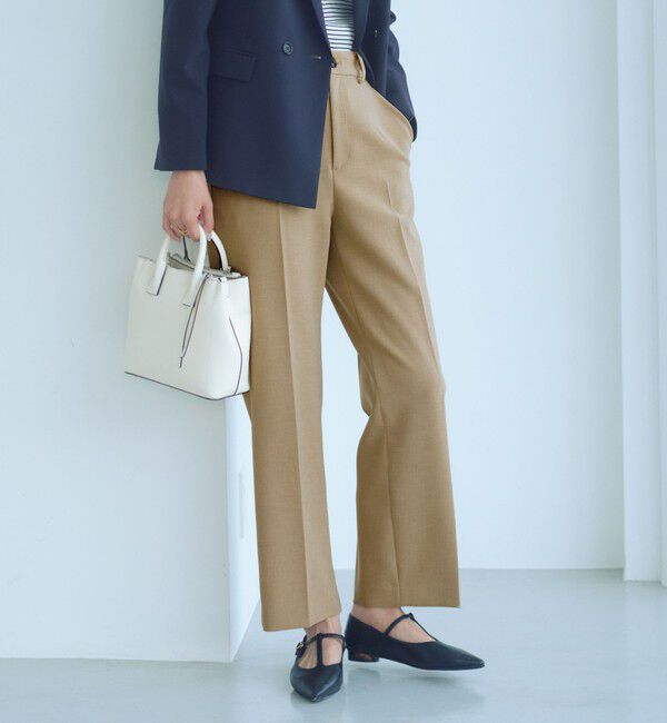 UNITED ARROWS green label relaxing「［size SHORT/TALLあり］Daily Chic セミフレア パンツ」|スラックス|BEIGE