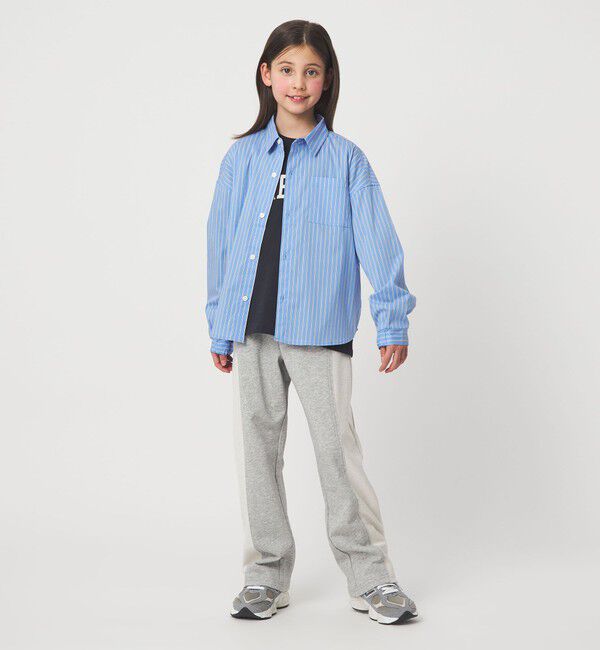 UNITED ARROWS green label relaxing「裏毛 切り替え ワイドパンツ / キッズ  100cm-160cm」|チノ|