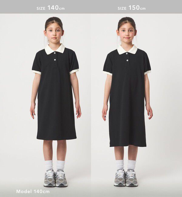 UNITED ARROWS green label relaxing「バイカラー カノコ ポロワンピース / キッズ  140cm-160cm」|ワンピース|