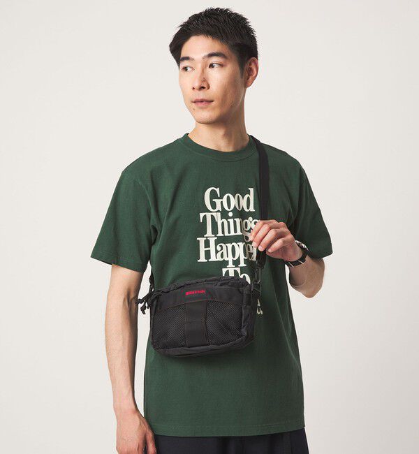 UNITED ARROWS green label relaxing「【別注】＜BRIEFING＞リップストップ ジップ ライナー ショルダーバッグ」|ショルダー・メッセンジャー|BLACK