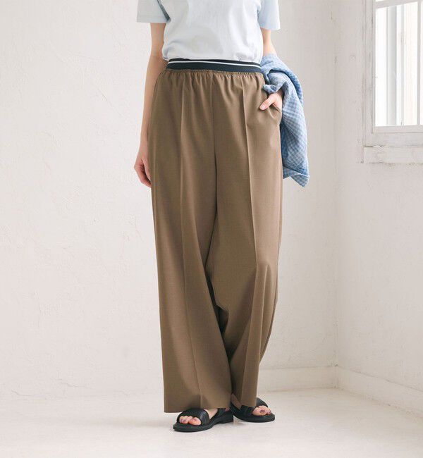 BEAUTY&YOUTH UNITED ARROWS「ラインゴム ワイドパンツ ウォッシャブル 防シワ」|その他|MOCA