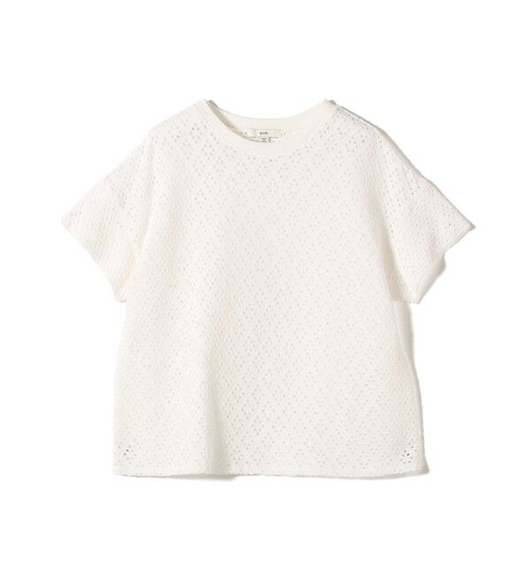 SHIPS for women「《一部追加予約》〈手洗い可能〉アイレット ショート スリーブ プルオーバー」|Tシャツ・カットソー|