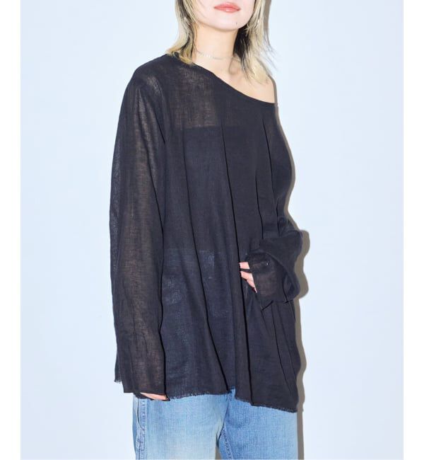  「《追加》ASA/C BIO WASH PULLOVER：ブラウス」|シャツ・ブラウス|ブラック