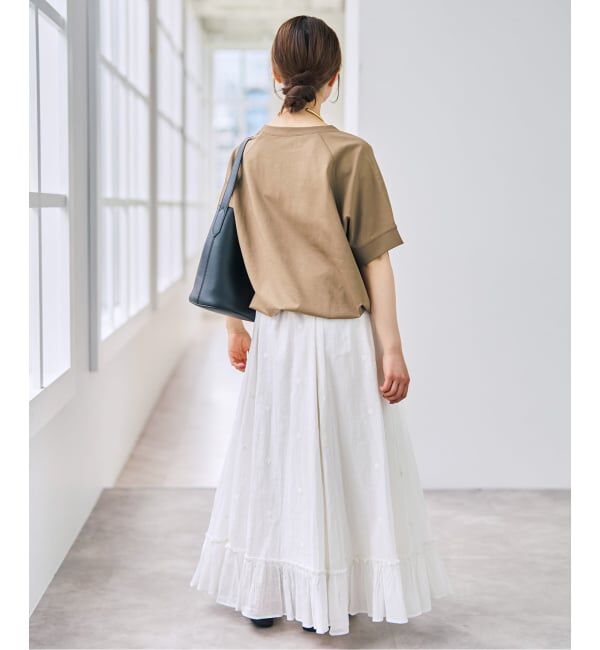 Spick and Span「《一部店舗+WEB限定》ドットエンブロイダリースカート」|スカート|