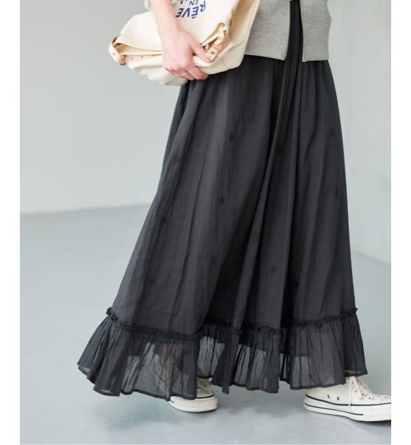 Spick and Span「《一部店舗+WEB限定》ドットエンブロイダリースカート」|スカート|