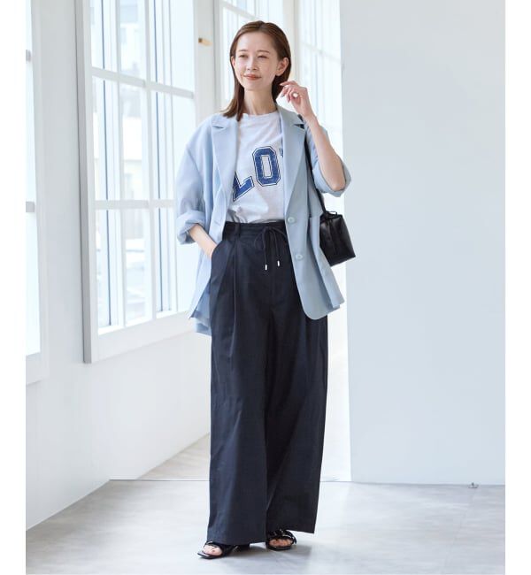 U by SPICK&SPAN「ルーズタックチノパンツ」|チノ|