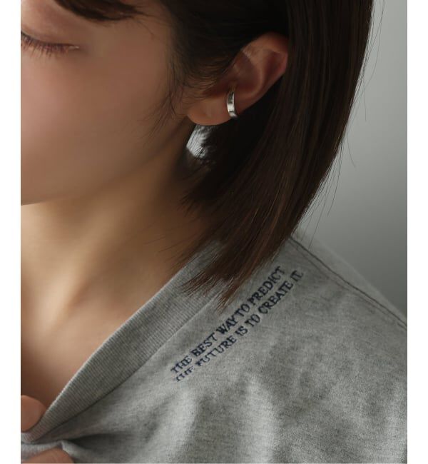 Spick and Span「【SAMH by LILAS】ヒラカクパイプフープイヤーカフ SV（片耳）」|イヤーカフ|