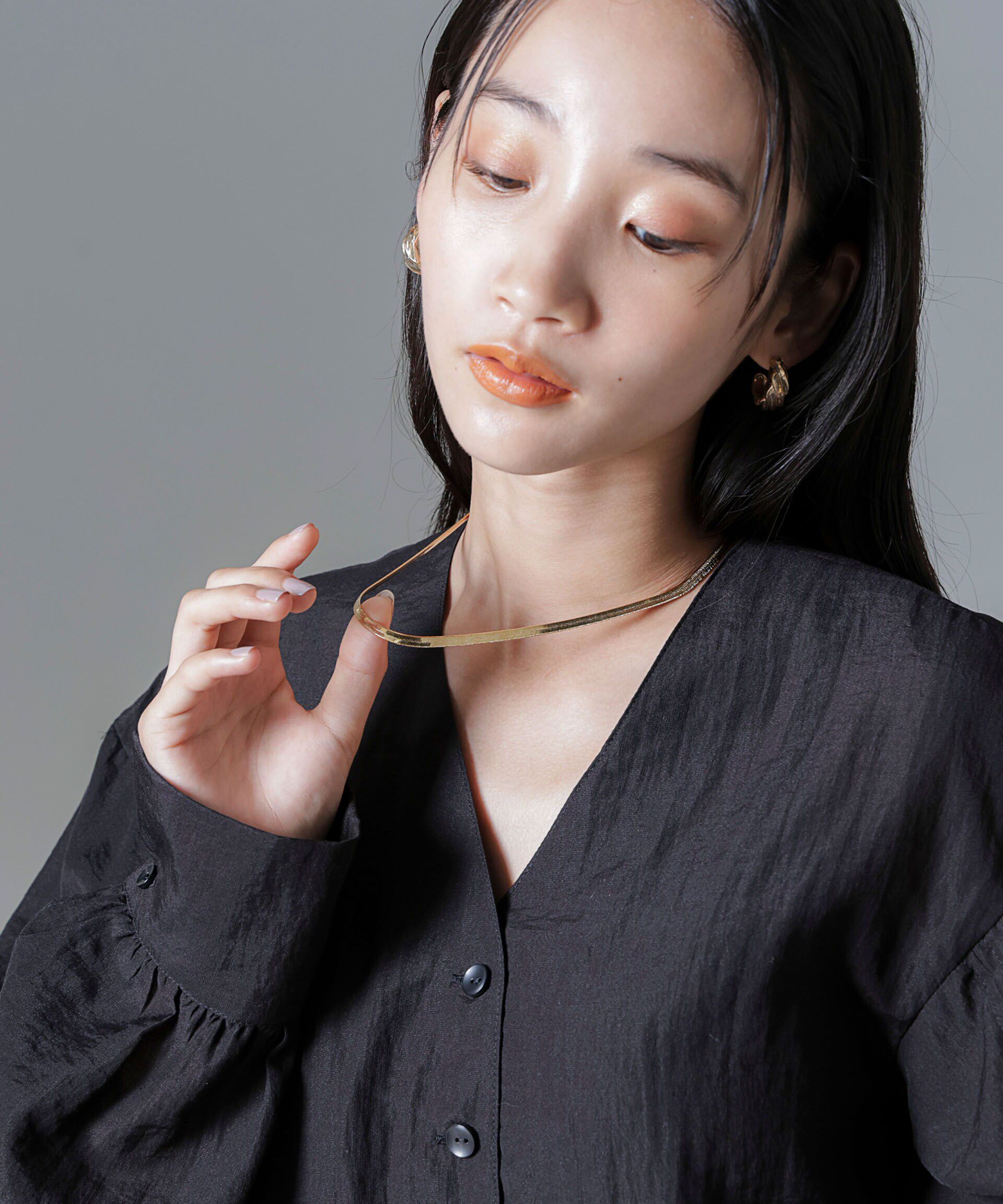 nano･universe「スネークチェーンショートネックレス」|ネックレス|ゴールド