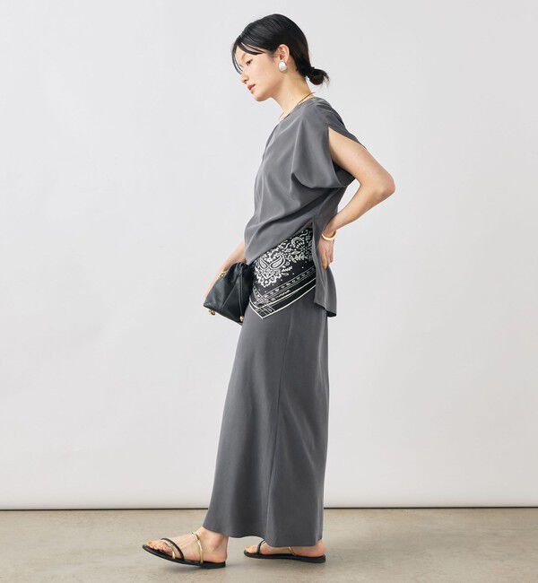 NOLLEY'S「【WEB＆一部店舗限定】《セットアップ対応》ウォッシャブルサンドウォッシュナーロスカート」|スカート|