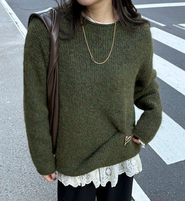 fredy emue「【3回目の追加販売！】レースドッキングロンTシャツ」|Tシャツ・カットソー|