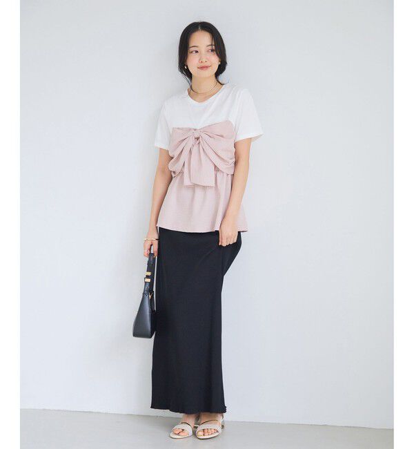 VIS「美easyリネンライクリボンビスチェトップス/イージーケア・接触冷感・セットアップ対応」|Tシャツ・カットソー|