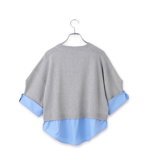ADAM ET ROPE'「【WEB限定】シャツコンビニットプルオーバー」|シャツ・ブラウス|