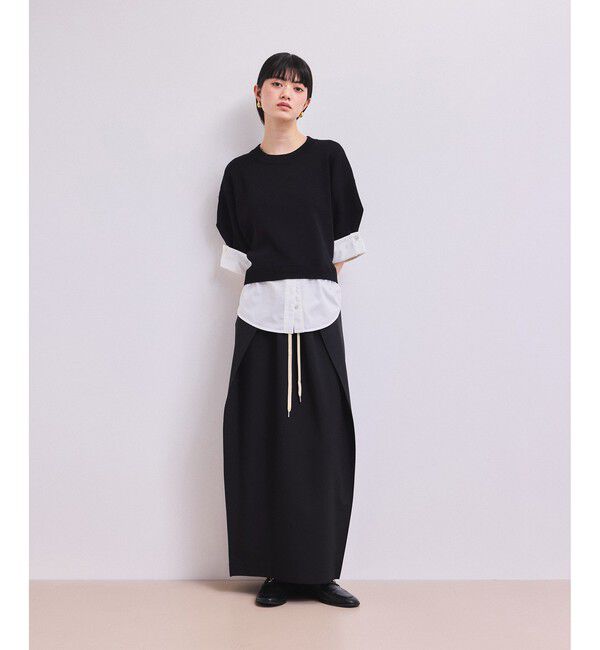 ADAM ET ROPE'「【WEB限定】シャツコンビニットプルオーバー」|シャツ・ブラウス|
