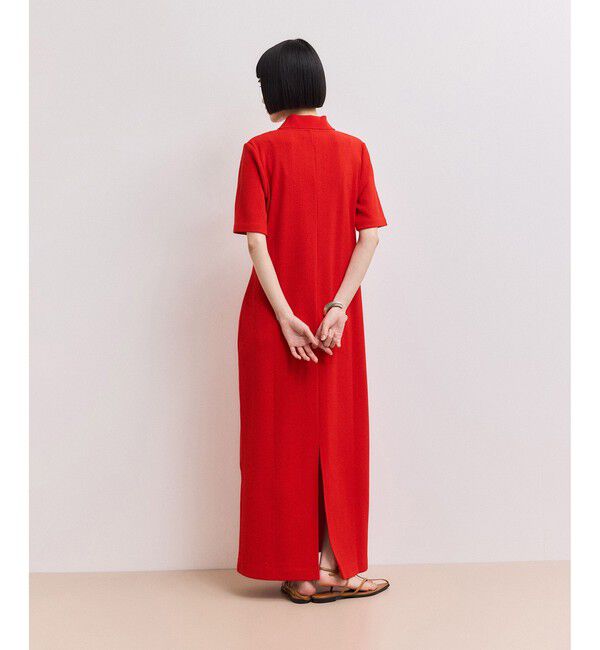 ADAM ET ROPE'「【WEB限定】ハーフスリーブポロシャツワンピース」|ワンピース|