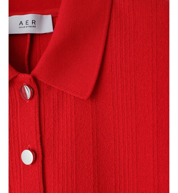 ADAM ET ROPE'「【WEB限定】ハーフスリーブポロシャツワンピース」|ワンピース|