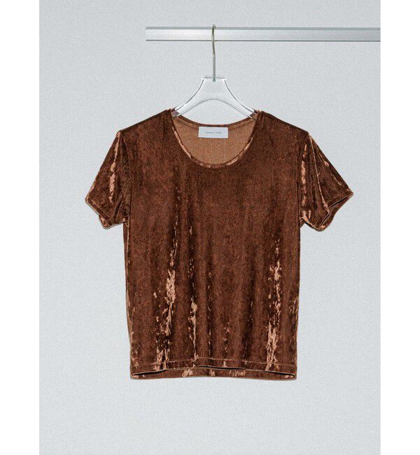 ADAM ET ROPE'「クラッシュベロアTEE」|Tシャツ・カットソー|ブラウン系(24)
