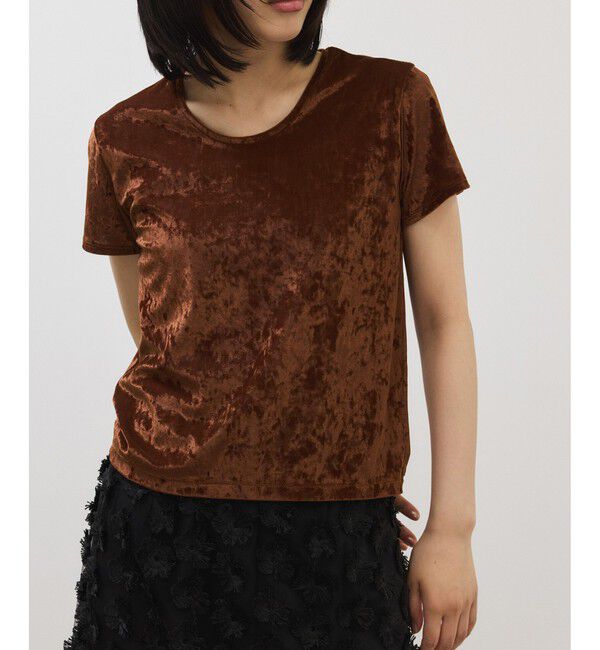 ADAM ET ROPE'「クラッシュベロアTEE」|Tシャツ・カットソー|