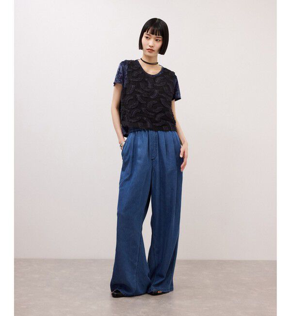 ADAM ET ROPE'「クラッシュベロアTEE」|Tシャツ・カットソー|