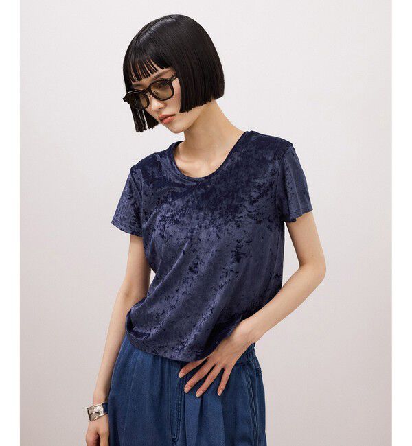 ADAM ET ROPE'「クラッシュベロアTEE」|Tシャツ・カットソー|