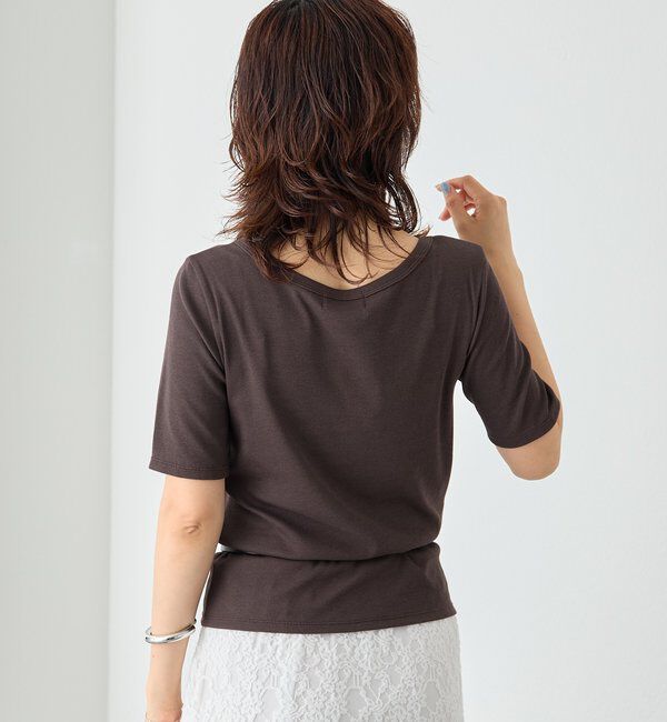  「【すっきり見え】キュプラコットンテレコTee」|Tシャツ・カットソー|