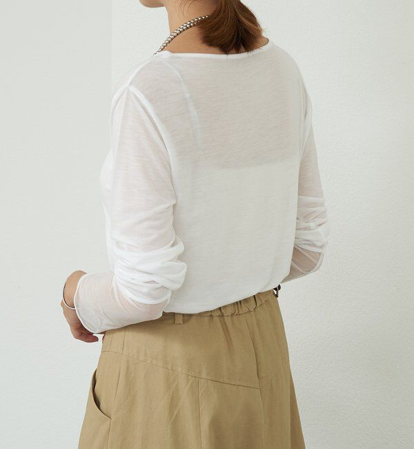  「袖シアーカットソー」|Tシャツ・カットソー|