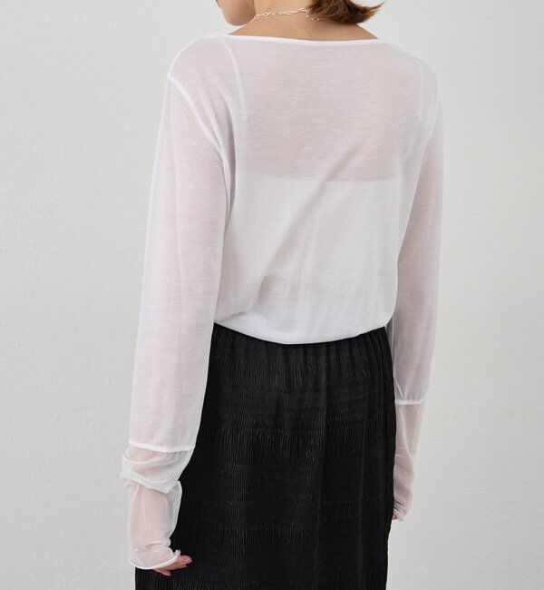  「袖シアーカットソー」|Tシャツ・カットソー|