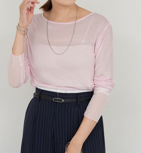  「袖シアーカットソー」|Tシャツ・カットソー|
