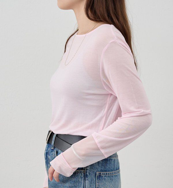  「袖シアーカットソー」|Tシャツ・カットソー|