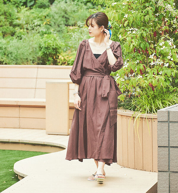 Rouge vif「3WAYリネンワンピース」|ワンピース|ブラウン