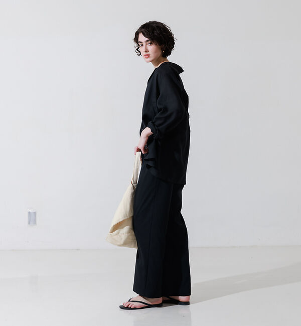 Rouge vif「リネンライクストレッチサロペット」|オールインワン|
