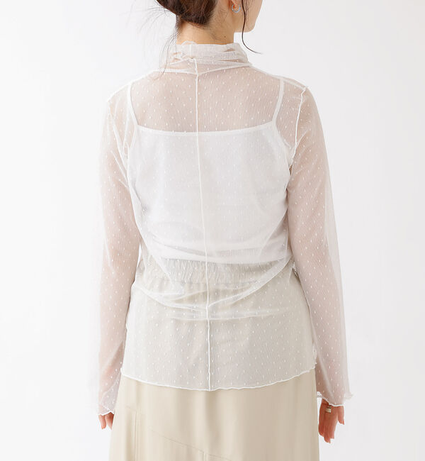 Rouge vif「ドットチュールシアータートル」|Tシャツ・カットソー|