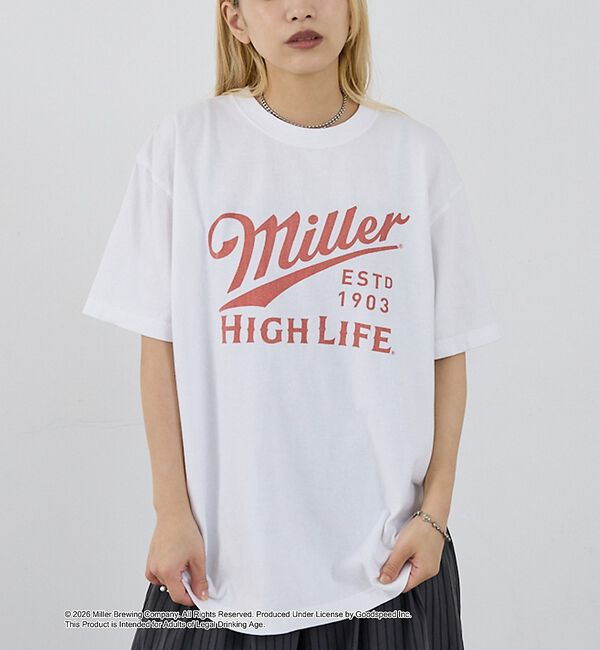 NOMINE「【GOOD ROCK SPEED】Miller ヴィンテージ風 ロゴ Tシャツ」|Tシャツ・カットソー|ホワイト