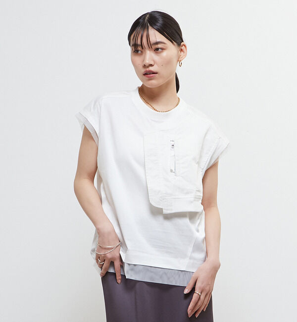 Soffitto「【AULA AILA別注】MILITARY T-SHIRT」|Tシャツ・カットソー|ホワイト