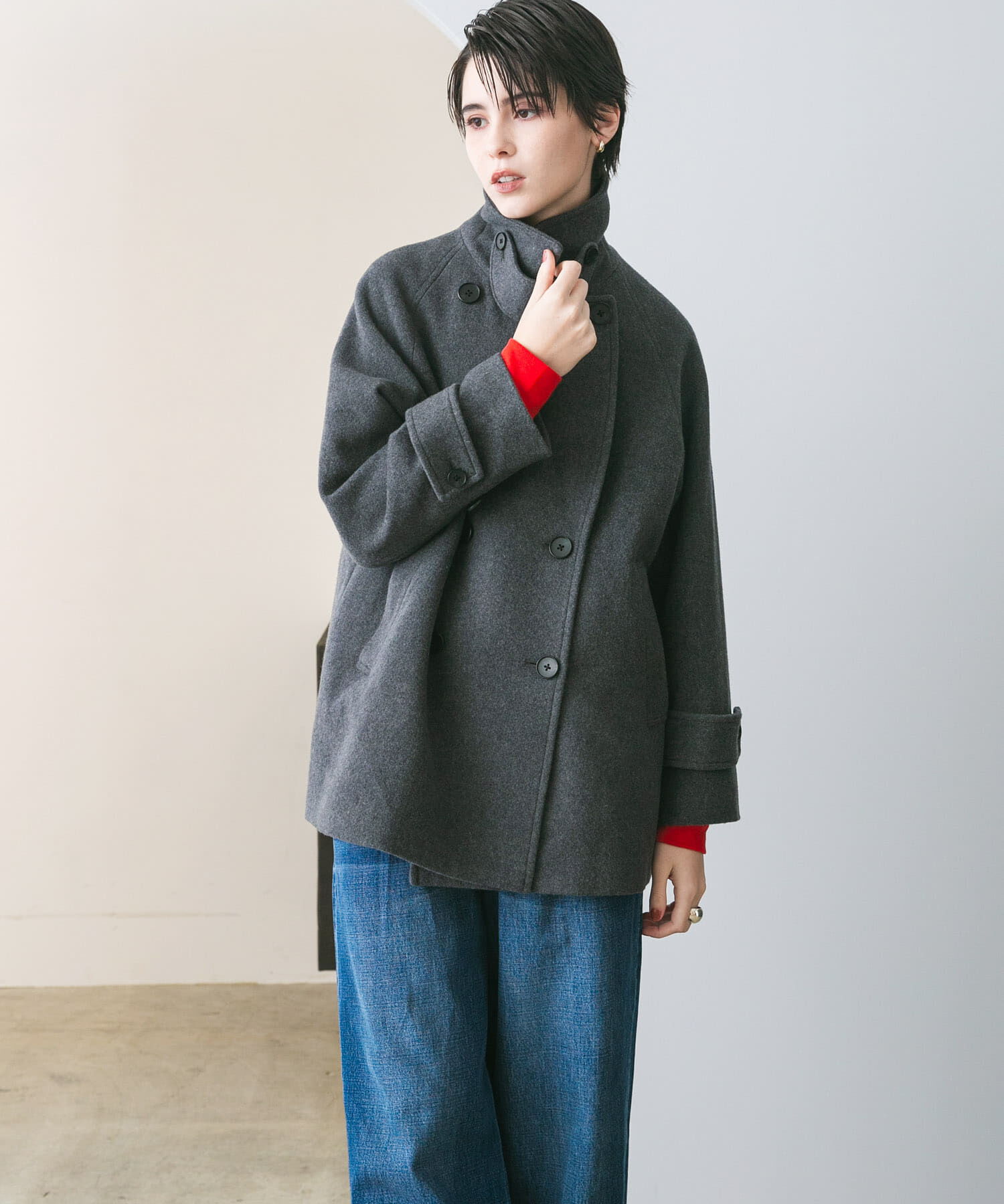 URBAN RESEARCH「スーパー100メルトンPコート」|ピーコート|
