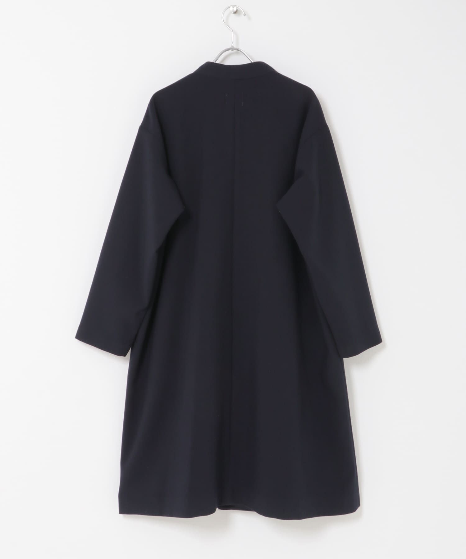 URBAN RESEARCH DOORS「『WEB限定』ダブルクロスガウンコート」|ノーカラーコート|