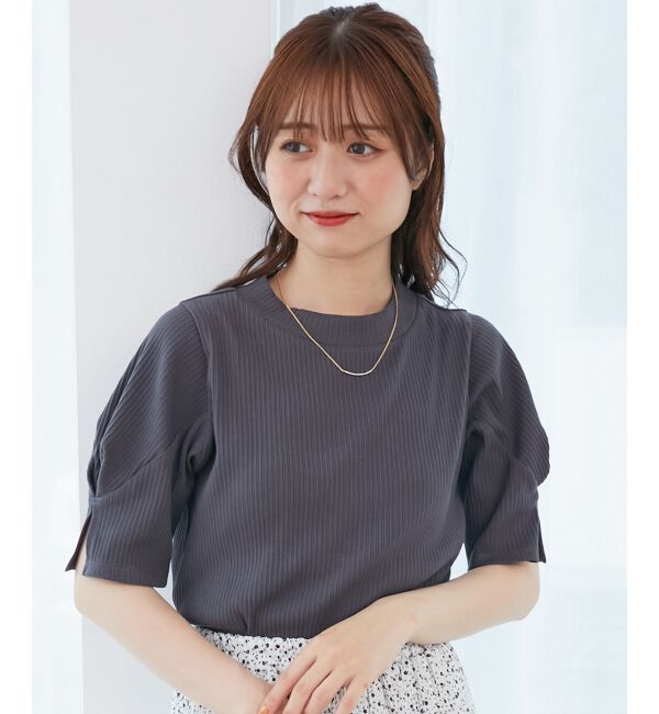  「タックスリーブトップス」|Tシャツ・カットソー|Ｃ／グレー