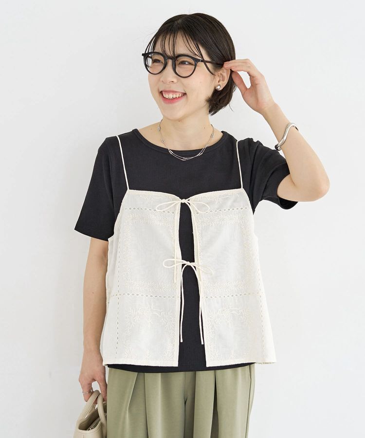 Green Parks「前後2WAYレース刺繍ビスチェ」|ベスト・ジレ|