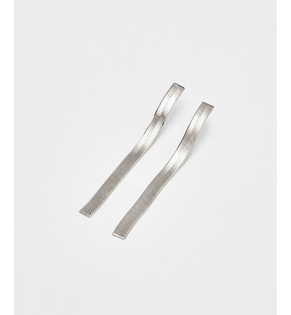 allureville「【Saskia Diez(サスキアディッツ)】 FLUID EARRINGS SHORT SILVER」|ピアス|