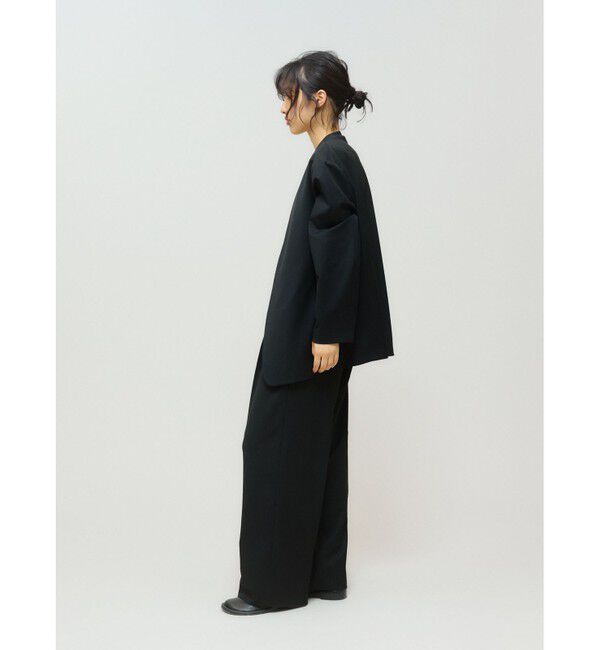 MIDIUMISOLID「MIDIUMISOLID for Ladies ノーカラージャケット」|テーラードジャケット|