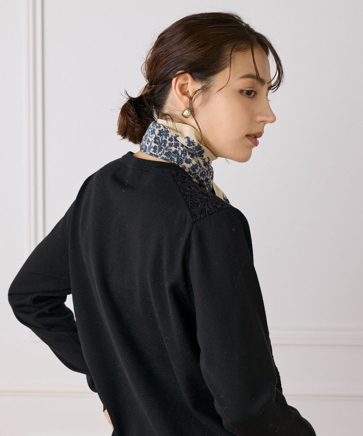 FAVORITE SUKINAMONO「Slim Dina Scarf スリムスカーフ《Tapis Noir》」|ストール|