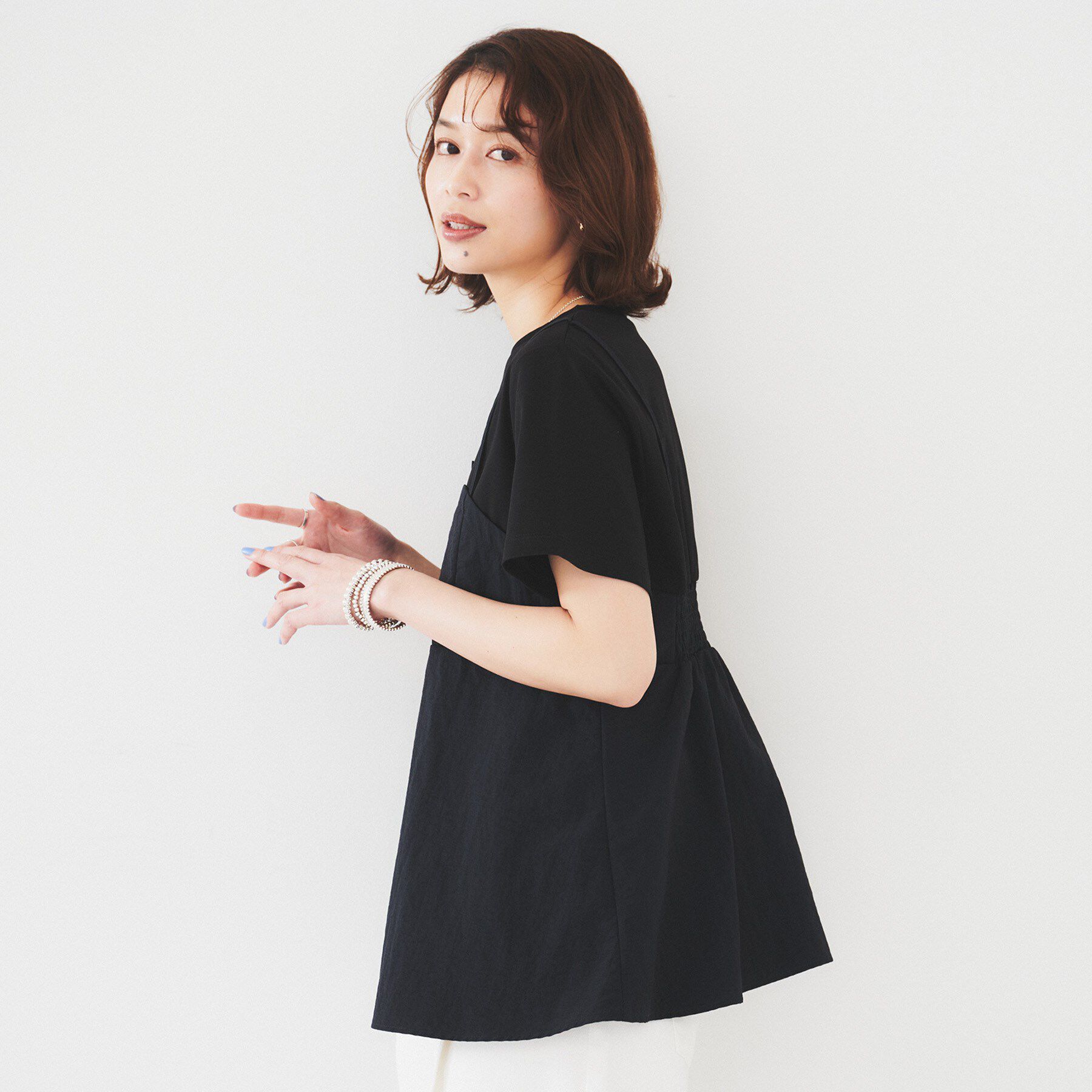 UNTITLED「【洗える/Tシャツ】ビスチェドッキングプルオーバー」|Tシャツ・カットソー|